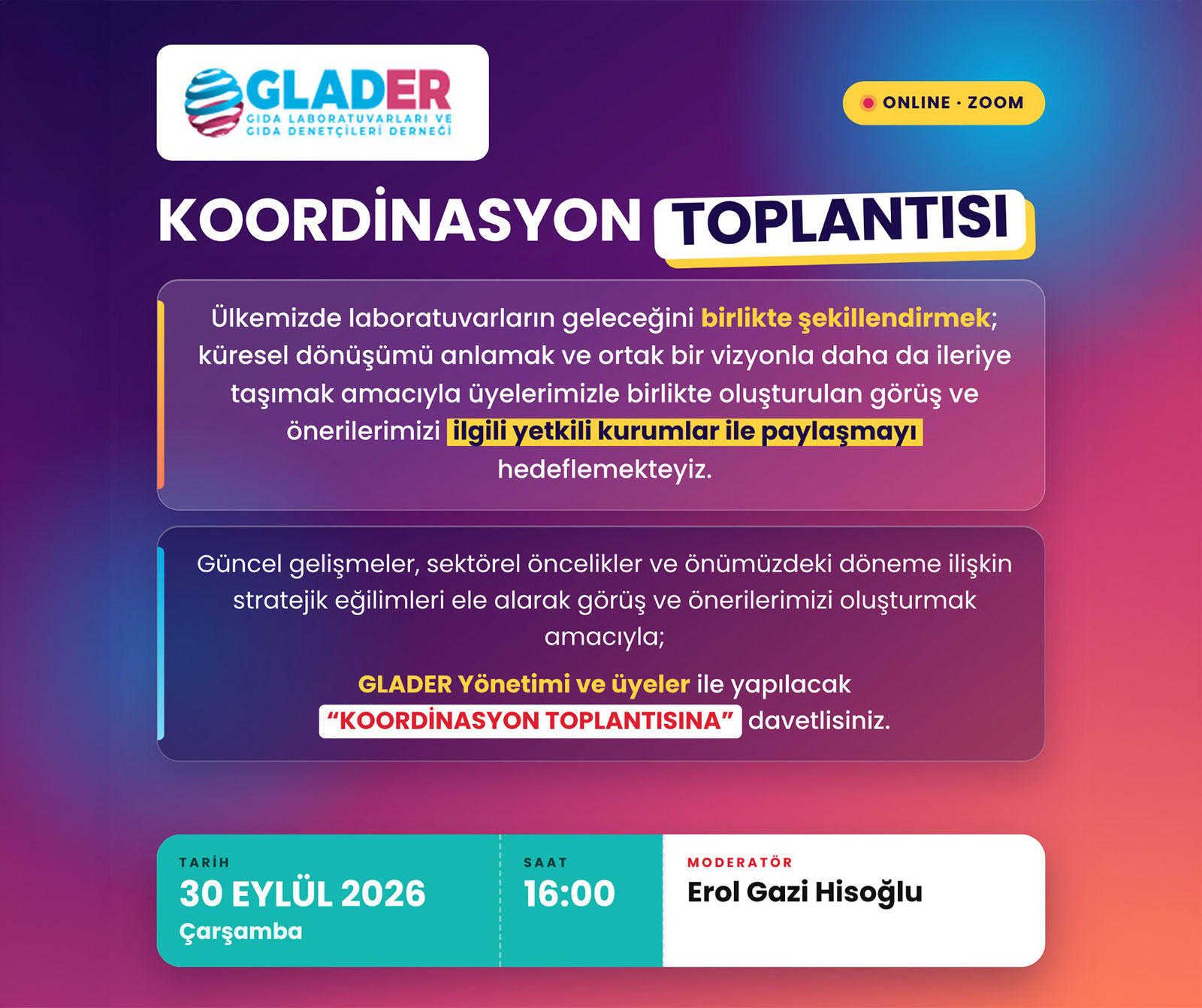GLADER Koordinasyon Toplantısı